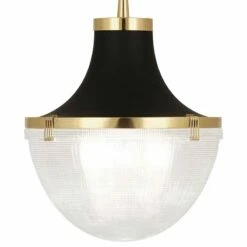 Brighton 13" Wide Modern Brass And Matte Black Pendant Light -Lighting Sales Shop brighton 13 inch wide modern brass and matte black pendant light 75n08views1