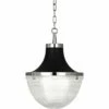 Brighton 13"W Polished Nickel And Matte Black Pendant Light -Lighting Sales Shop brighton 13 inchw polished nickel and matte black pendant light 9w723