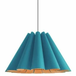 Bruck Lora 27 1/2"W Light Petrol And Ash Wood Pendant Light