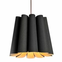 Bruck Renata 12 1/2" Wide Ebony And Ash Wood Pendant Light