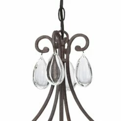 Bruini 20" Wide 4-Light Bronze And Crystal Chandelier -Lighting Sales Shop bruini 20 inch wide 4 light bronze and crystal chandelier 7f836views2