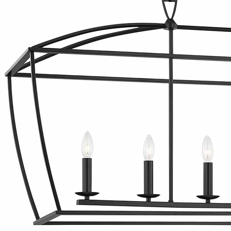 Bryant 48 1/4" Wide Aged Iron 6-Light Island Pendant Light 4 Bryant 48 1/4" Wide Aged Iron 6-Light Island Pendant Light - Image 2