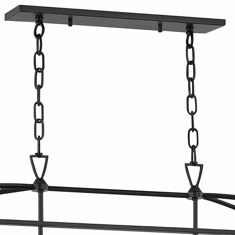 Bryant 48 1/4" Wide Aged Iron 6-Light Island Pendant Light 5 Bryant 48 1/4" Wide Aged Iron 6-Light Island Pendant Light - Image 3