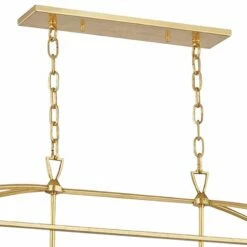 Bryant 48 1/4" Wide Gold Leaf 6-Light Island Pendant Light 7 Bryant 48 1/4" Wide Gold Leaf 6-Light Island Pendant Light -Lighting Sales Shop bryant 48 and one quarter inch wide gold leaf 6 light island pendant light 373e0views2