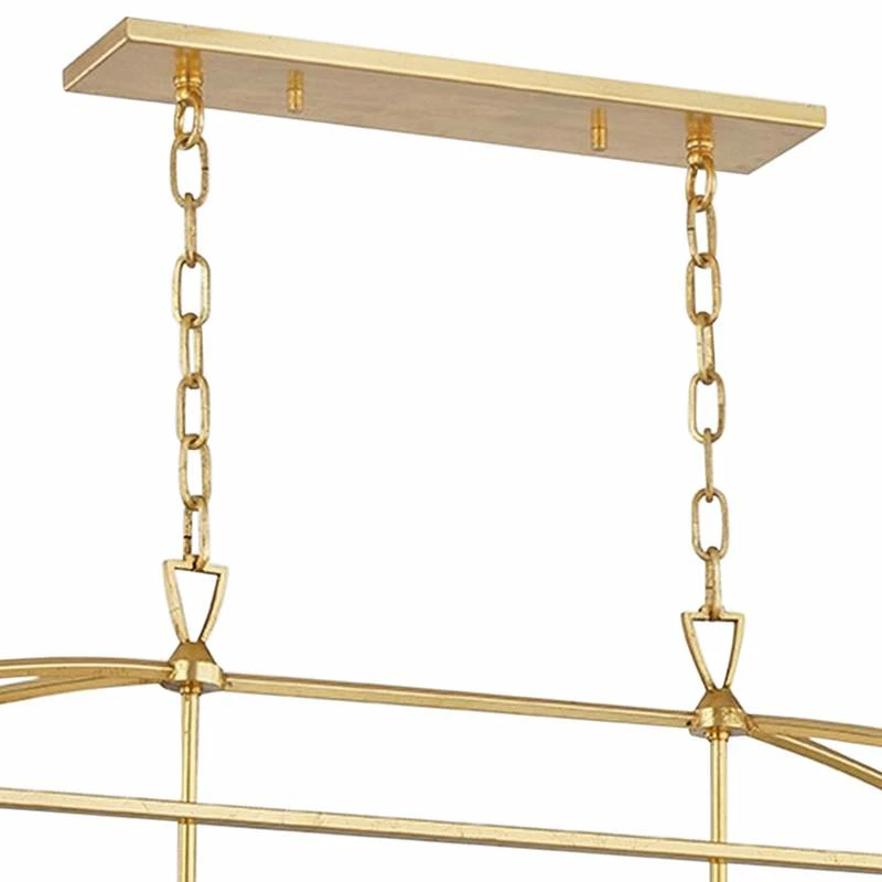 Bryant 48 1/4" Wide Gold Leaf 6-Light Island Pendant Light 5 Bryant 48 1/4" Wide Gold Leaf 6-Light Island Pendant Light - Image 3