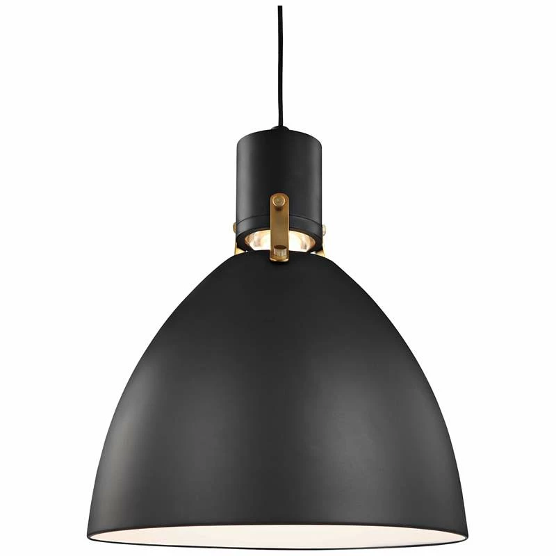 Brynne 14" Wide Matte Black LED Pendant Light 5 Brynne 14" Wide Matte Black LED Pendant Light - Image 3