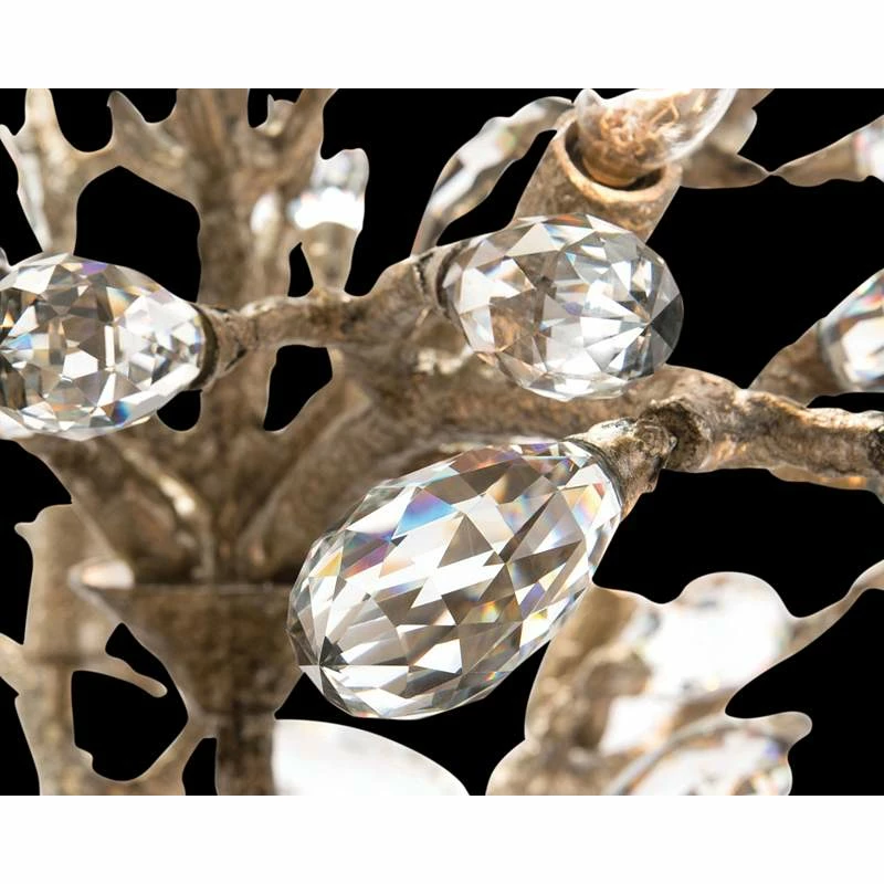 Budding Crystal 39" Wide Antique Silver 10-Light Chandelier 4 Budding Crystal 39" Wide Antique Silver 10-Light Chandelier - Image 2