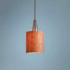 Bulletin 8" Wide Natural Cork Mini Pendant