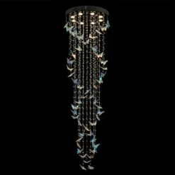 Butterfly Dance 23 1/2" Wide Chrome Crystal Chandelier
