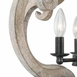 Cachil 15 1/2" Wide Distressed Wood 3-Light Orb Chandelier -Lighting Sales Shop cachil 15 and one half inch wide distressed wood 3 light orb chandelier 650p5views2