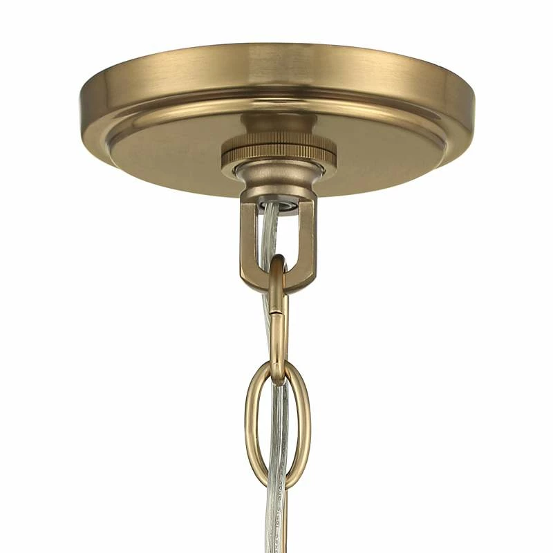 Caleb 22 3/4" Wide Gold Glass Wagon Wheel 5-Light Chandelier 7 Caleb 22 3/4" Wide Gold Glass Wagon Wheel 5-Light Chandelier - Image 5