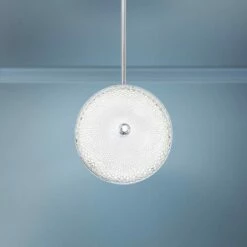 Caledonia 10"W Clear Honeycomb Glass LED Mini Pendant Light