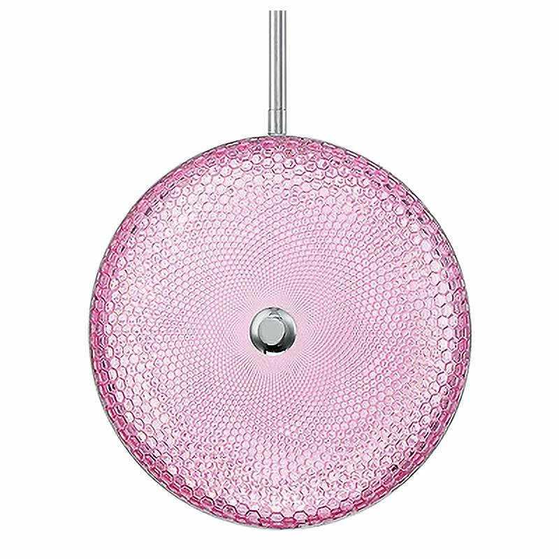 Caledonia 10"W Pink Honeycomb Glass LED Mini Pendant Light 5 Caledonia 10"W Pink Honeycomb Glass LED Mini Pendant Light - Image 3