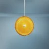 Caledonia 10"W Yellow Honeycomb Glass LED Mini Pendant Light