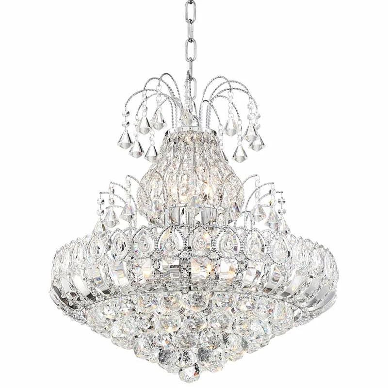 Calylah 21 1/2" Wide Chrome And Crystal Chandelier 5 Calylah 21 1/2" Wide Chrome And Crystal Chandelier - Image 3