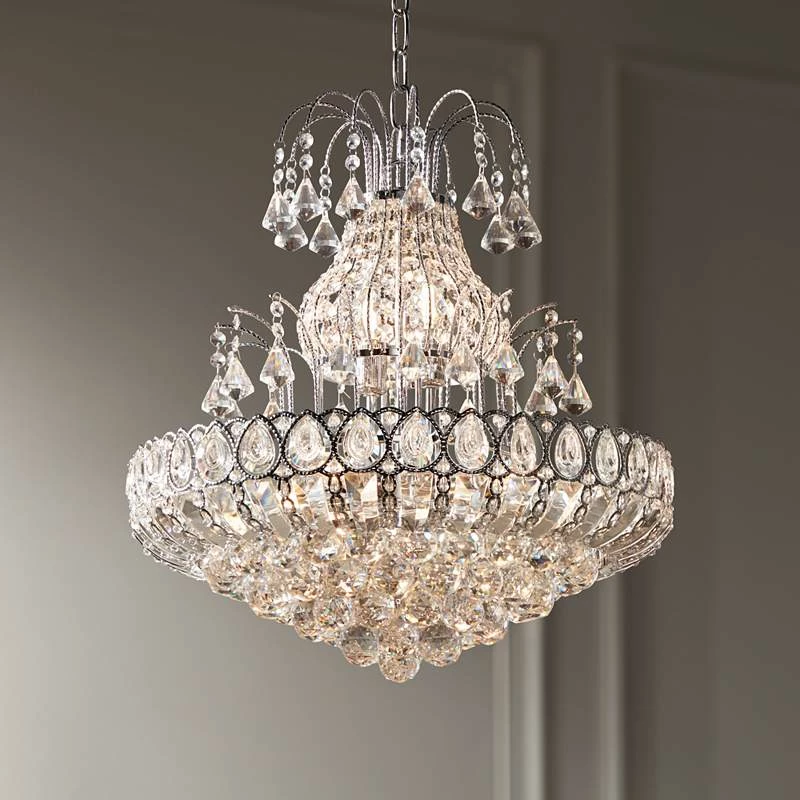 Calylah 21 1/2" Wide Chrome And Crystal Chandelier 4 Calylah 21 1/2" Wide Chrome And Crystal Chandelier - Image 2