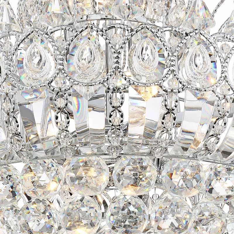 Calylah 21 1/2" Wide Chrome And Crystal Chandelier 6 Calylah 21 1/2" Wide Chrome And Crystal Chandelier - Image 4