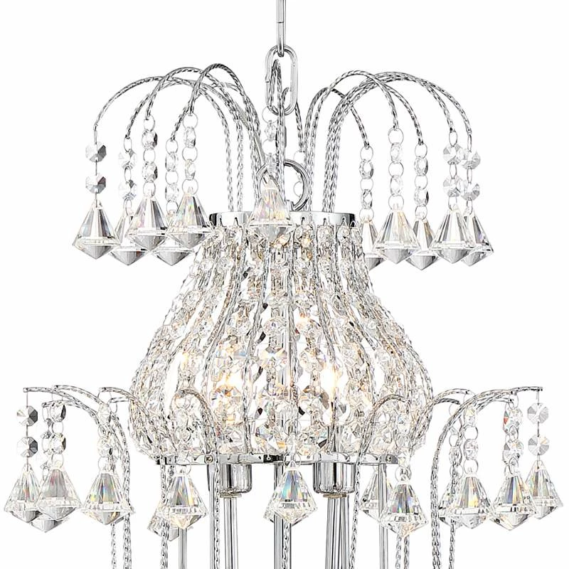 Calylah 21 1/2" Wide Chrome And Crystal Chandelier 7 Calylah 21 1/2" Wide Chrome And Crystal Chandelier - Image 5