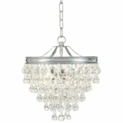 Calypso 12" Wide Crystal And Chrome Chandelier -Lighting Sales Shop calypso 12 inch wide crystal and chrome chandelier 2c225