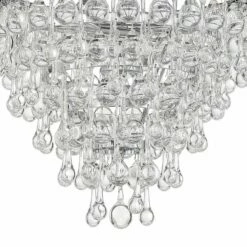 Calypso 12" Wide Crystal And Chrome Chandelier -Lighting Sales Shop calypso 12 inch wide crystal and chrome chandelier 2c225views1