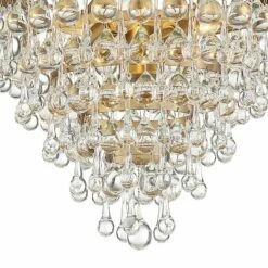 Calypso 12" Wide Vibrant Gold And Crystal Mini Chandelier -Lighting Sales Shop calypso 12 inch wide vibrant gold and crystal mini chandelier 56e50views1