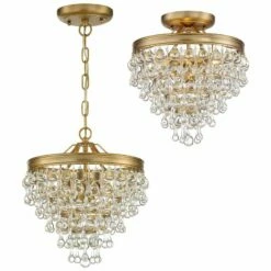 Calypso 12" Wide Vibrant Gold And Crystal Mini Chandelier -Lighting Sales Shop calypso 12 inch wide vibrant gold and crystal mini chandelier 56e50views4