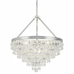 Calypso 24" Wide Polished Chrome And Crystal Chandelier -Lighting Sales Shop calypso 24 inch wide polished chrome and crystal chandelier 7f895