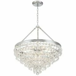 Calypso 24" Wide Polished Chrome And Crystal Chandelier -Lighting Sales Shop calypso 24 inch wide polished chrome and crystal chandelier 7f895views3