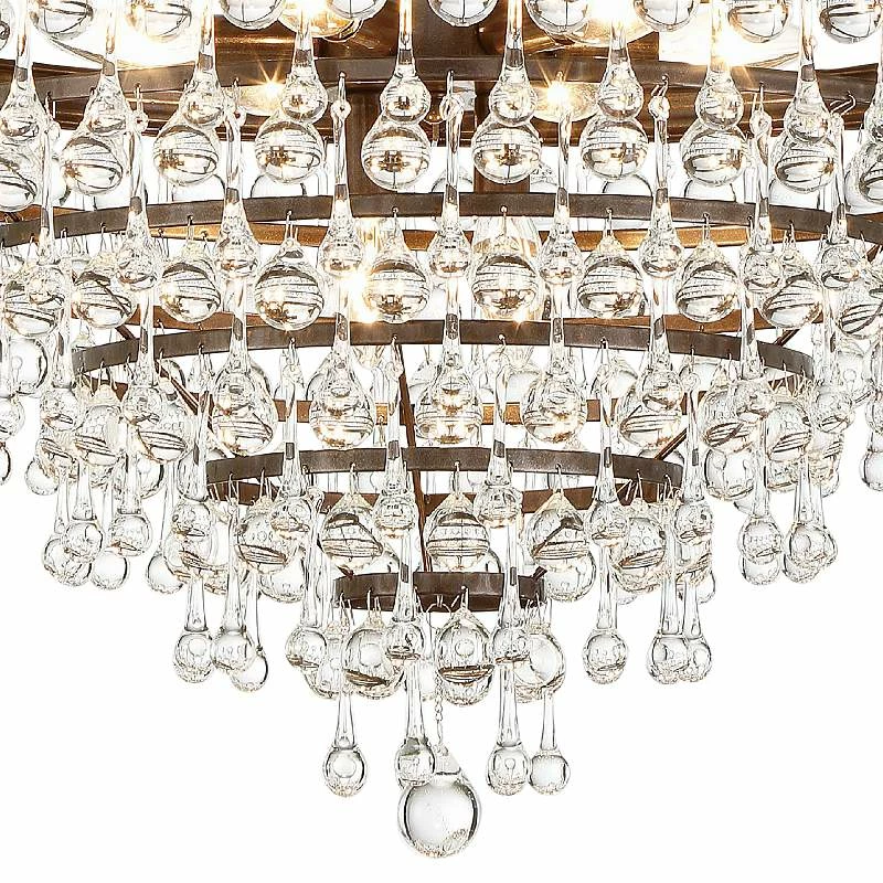 Calypso 24" Wide Vibrant Bronze And Crystal Chandelier 5 Calypso 24" Wide Vibrant Bronze And Crystal Chandelier - Image 3
