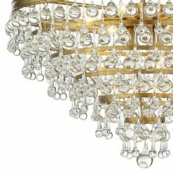 Calypso 24"W Vibrant Gold And Crystal Teardrop Chandelier -Lighting Sales Shop calypso 24 inchw vibrant gold and crystal teardrop chandelier 61h97views1