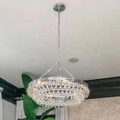 Calypso 30" Wide Polished Chrome And Crystal Chandelier