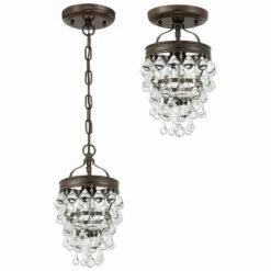Calypso 7 1/2" Wide Vibrant Bronze And Crystal Mini Chandelier -Lighting Sales Shop calypso 7 and one half inch wide vibrant bronze and crystal mini chandelier 71x59views5