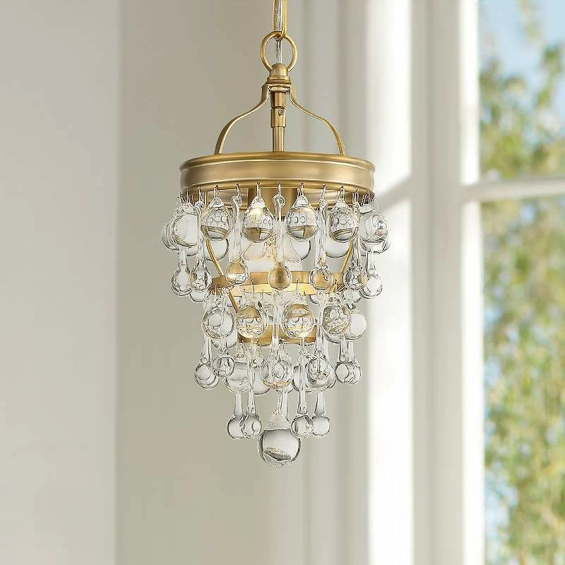 Calypso 7 1/2" Wide Vibrant Gold And Crystal Mini Chandelier 3 Calypso 7 1/2" Wide Vibrant Gold And Crystal Mini Chandelier