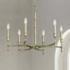 Golden Lighting Cambay 25" Wide White Gold Metal 6-Light Chandelier -Lighting Sales Shop cambay 25 inch wide white gold metal 6 light chandelier 042c2cropped