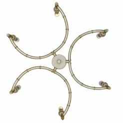 Golden Lighting Cambay 25" Wide White Gold Metal 6-Light Chandelier -Lighting Sales Shop cambay 25 inch wide white gold metal 6 light chandelier 042c2views3