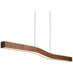 Camur 56" Wide Oiled Walnut LED Kitchen Island Light Pendant -Lighting Sales Shop camur 56 inch wide oiled walnut led kitchen island light pendant 9j277views2