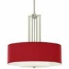 Carey 24" Silk Red Double Drum Shade Chandelier -Lighting Sales Shop carey 24 inch silk red double drum shade chandelier 99y38