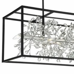 Carrine 38 1/2" Wide Black And Silver Island 8-Light Pendant -Lighting Sales Shop carrine 38 and one half inch wide black and silver island 8 light pendant 140d0views2