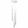 Cascade 12"W Nickel W/ Frosted Glass LED Multi Light Pendant -Lighting Sales Shop cascade 12 inchw nickel w frosted glass led multi light pendant 55r19