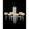 Cascading Crystal Waterfall 43 1/2"W Silver 6-Lt Chandelier -Lighting Sales Shop cascading crystal waterfall 43 and one half inchw silver 6 lt chandelier 87t79