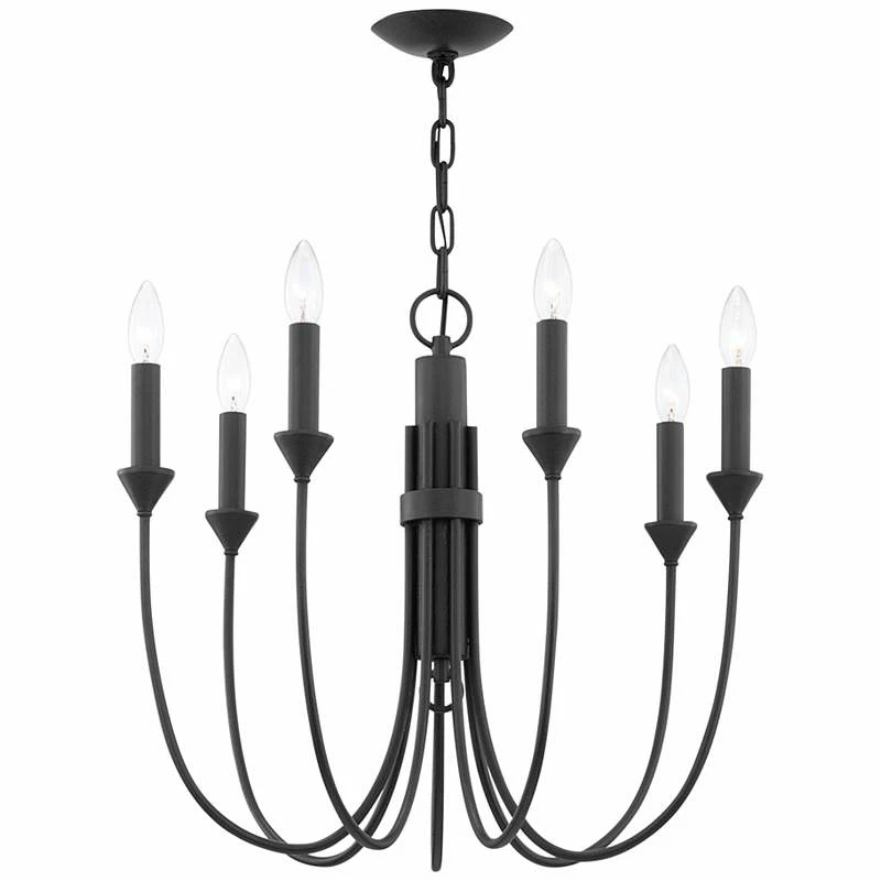 Troy Cate 21 1/2" Wide Forged Iron 7-Light Chandelier 4 Troy Cate 21 1/2" Wide Forged Iron 7-Light Chandelier - Image 2