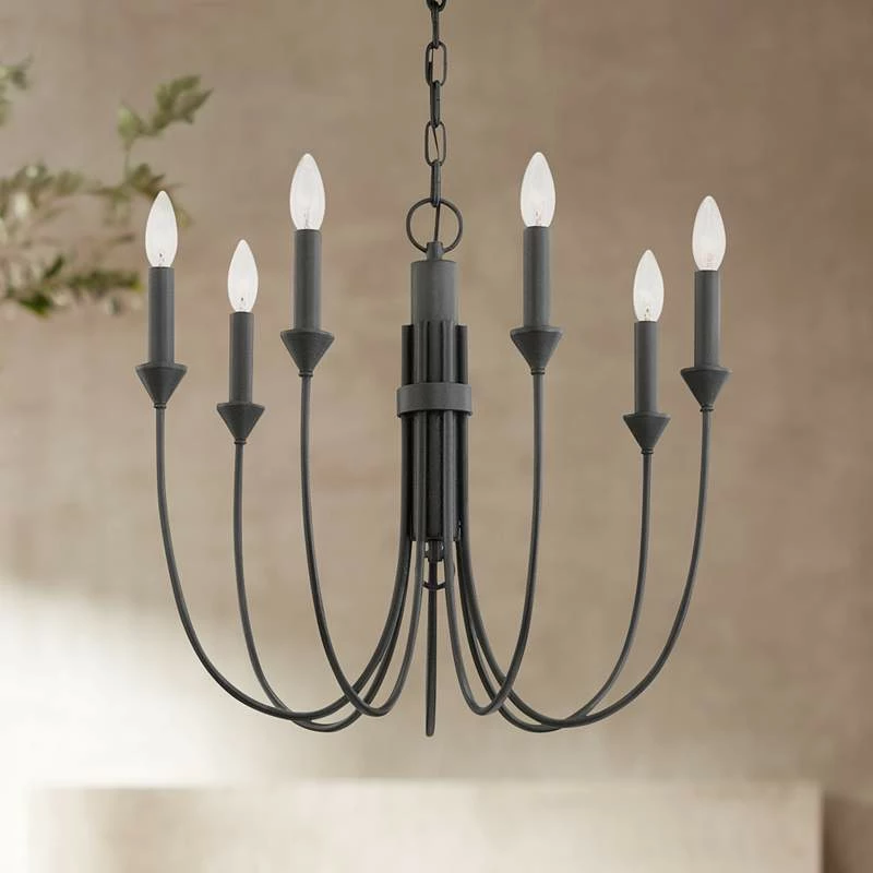 Troy Cate 21 1/2" Wide Forged Iron 7-Light Chandelier 3 Troy Cate 21 1/2" Wide Forged Iron 7-Light Chandelier