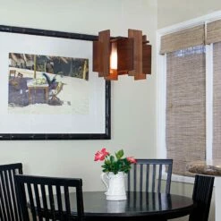 Cerno Abeo 15" Wide Dark Stained Walnut Modern LED Pendant Light -Lighting Sales Shop cerno abeo 15 inch wide dark stained walnut modern led pendant light 1r646views2