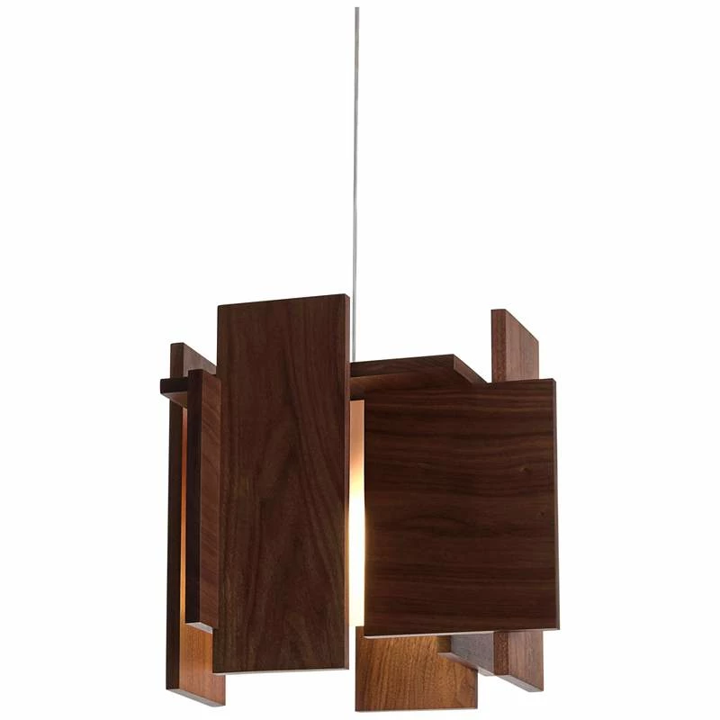 Cerno Abeo 15" Wide Oiled Walnut LED Pendant Light 5 Cerno Abeo 15" Wide Oiled Walnut LED Pendant Light - Image 3