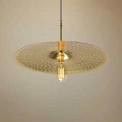 Cerno Ico 20" Wide Spun Solid Brass Pendant Light