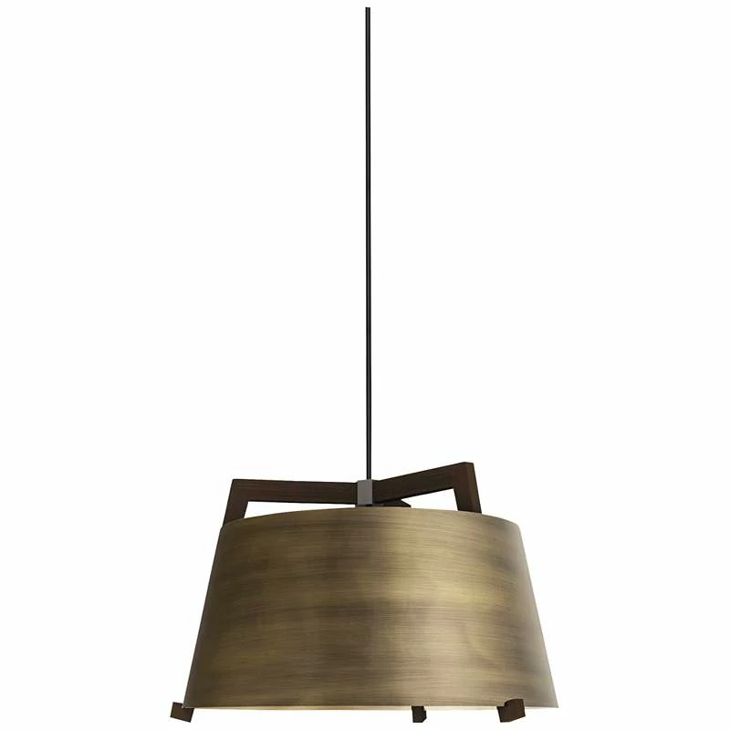 Cerno Ignis 17" Wide Dark Stained Walnut LED Pendant Light 4 Cerno Ignis 17" Wide Dark Stained Walnut LED Pendant Light - Image 2