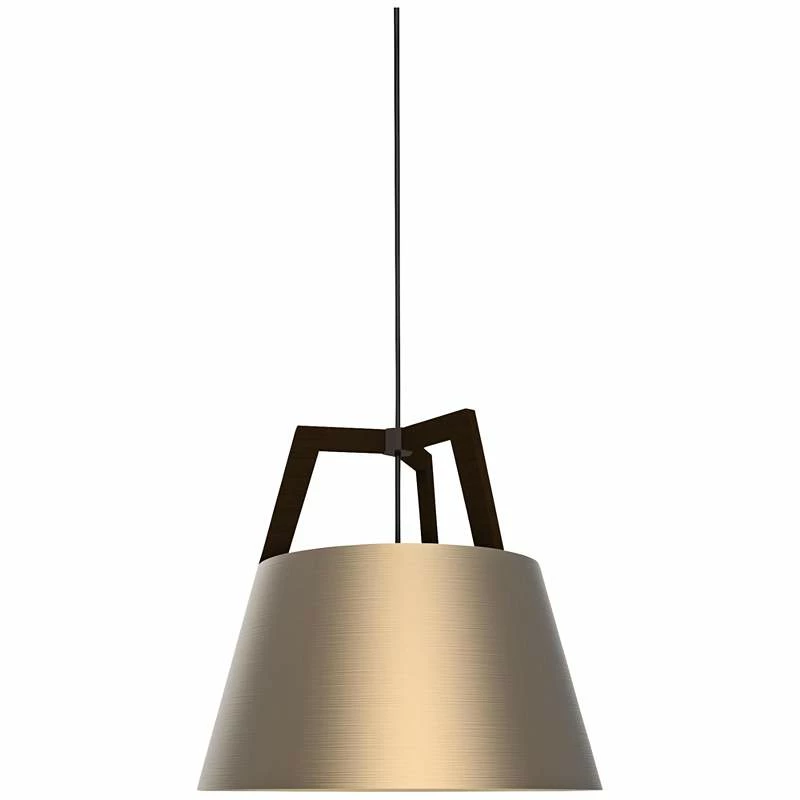 Cerno Imber 17" Wide Dark Stained Walnut LED Pendant Light 4 Cerno Imber 17" Wide Dark Stained Walnut LED Pendant Light - Image 2