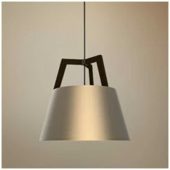 Cerno Imber 17" Wide Dark Stained Walnut LED Pendant Light