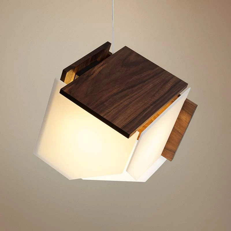 Cerno Mica L 16" Wide Oiled Walnut LED Pendant Light 3 Cerno Mica L 16" Wide Oiled Walnut LED Pendant Light