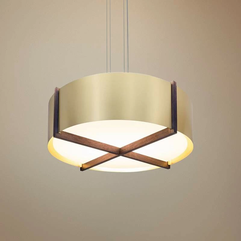 Cerno Plura 30" Wide Brushed Brass LED Pendant Light 3 Cerno Plura 30" Wide Brushed Brass LED Pendant Light